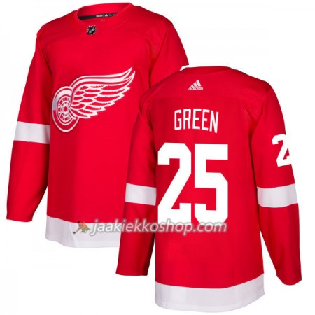 Miehille NHL Detroit Red Wings Pelipaita Mike Vihreä 25 Adidas 2017-2018 Punainen Authentic